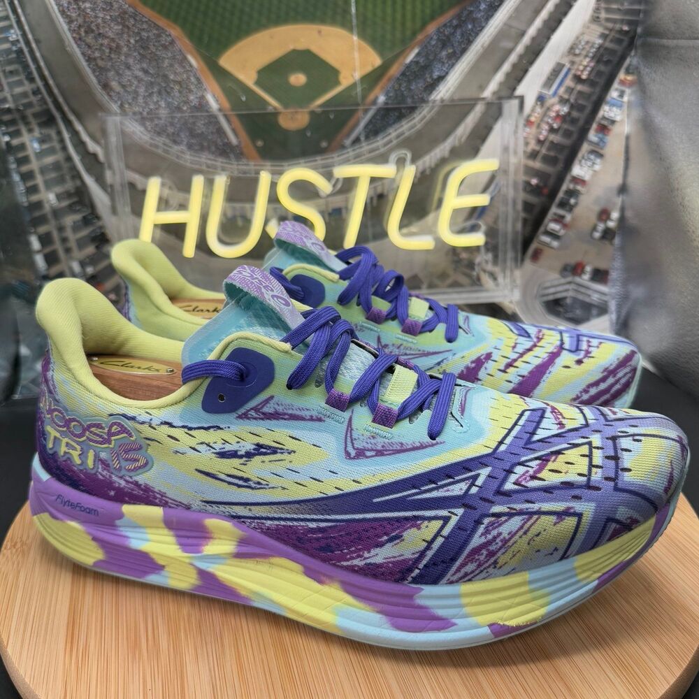 ASICS Noosa Tri 15 Athletic Sneakers - Glow Yellow/Palace Purple Women’s Sz 11